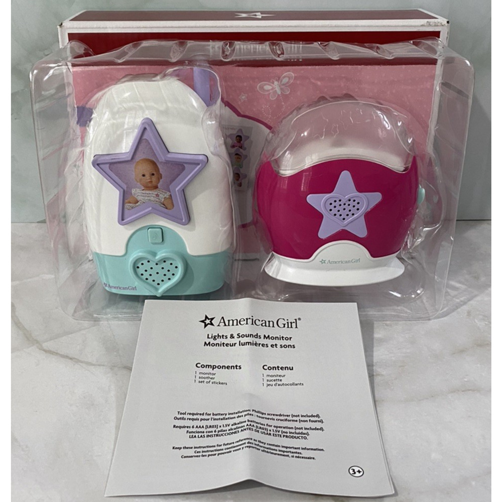 American Girl Bitty Baby Monitor Lights & Sounds Doll Dolly Nursery Play Toy Set